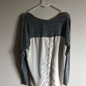 Long sleeve lace top